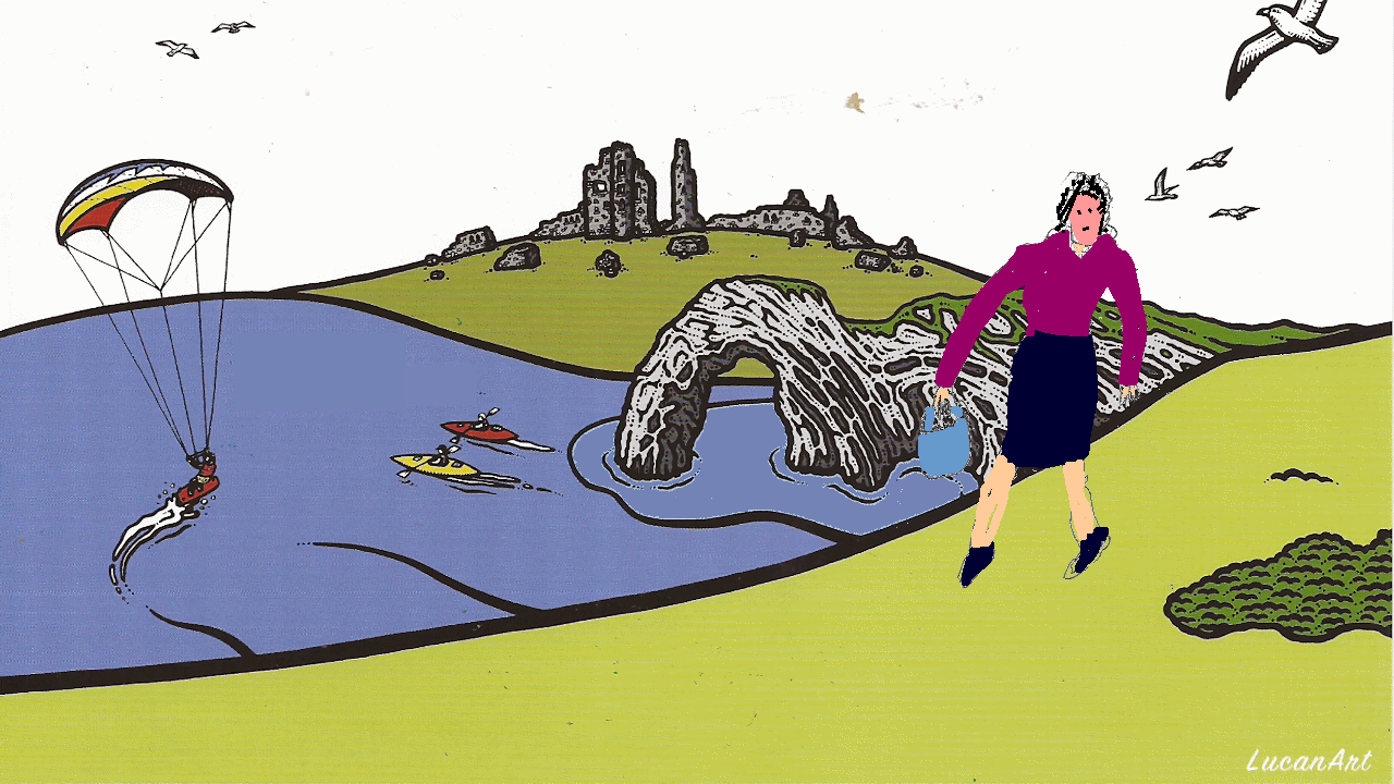 A Walker on the cliff